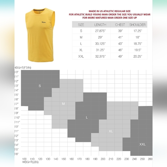 Estepoba Men's Muscle Athletic Workout Active Sports Gym Tank Tops Sleeveless - Picture 6 of 6